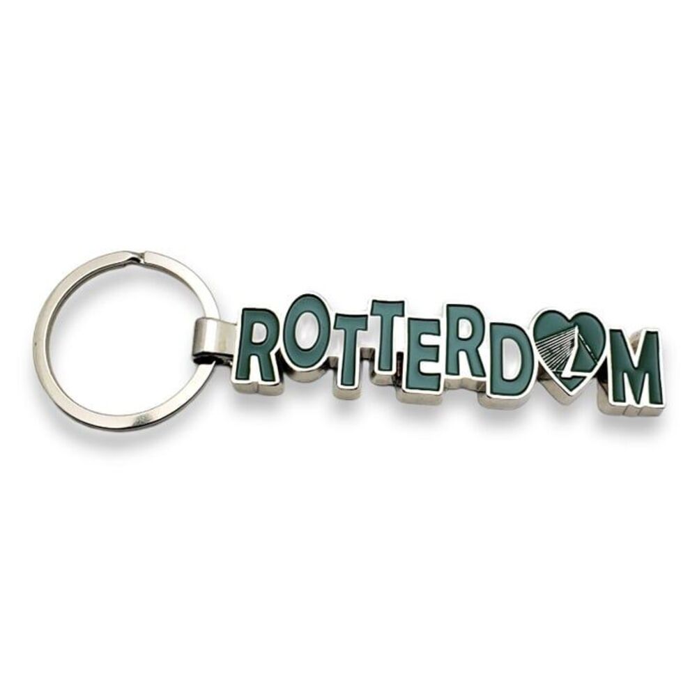Rotterdam Keychain Key Ring Chain Travel Tourist Souvenir Netherlands Gift Metal